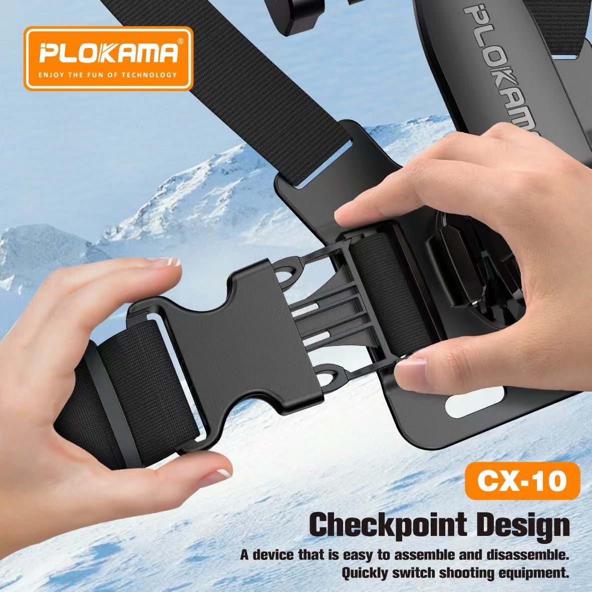 PLOKAMA CX-10 Chest Mount Camera Holder for Mobile & Action Camera