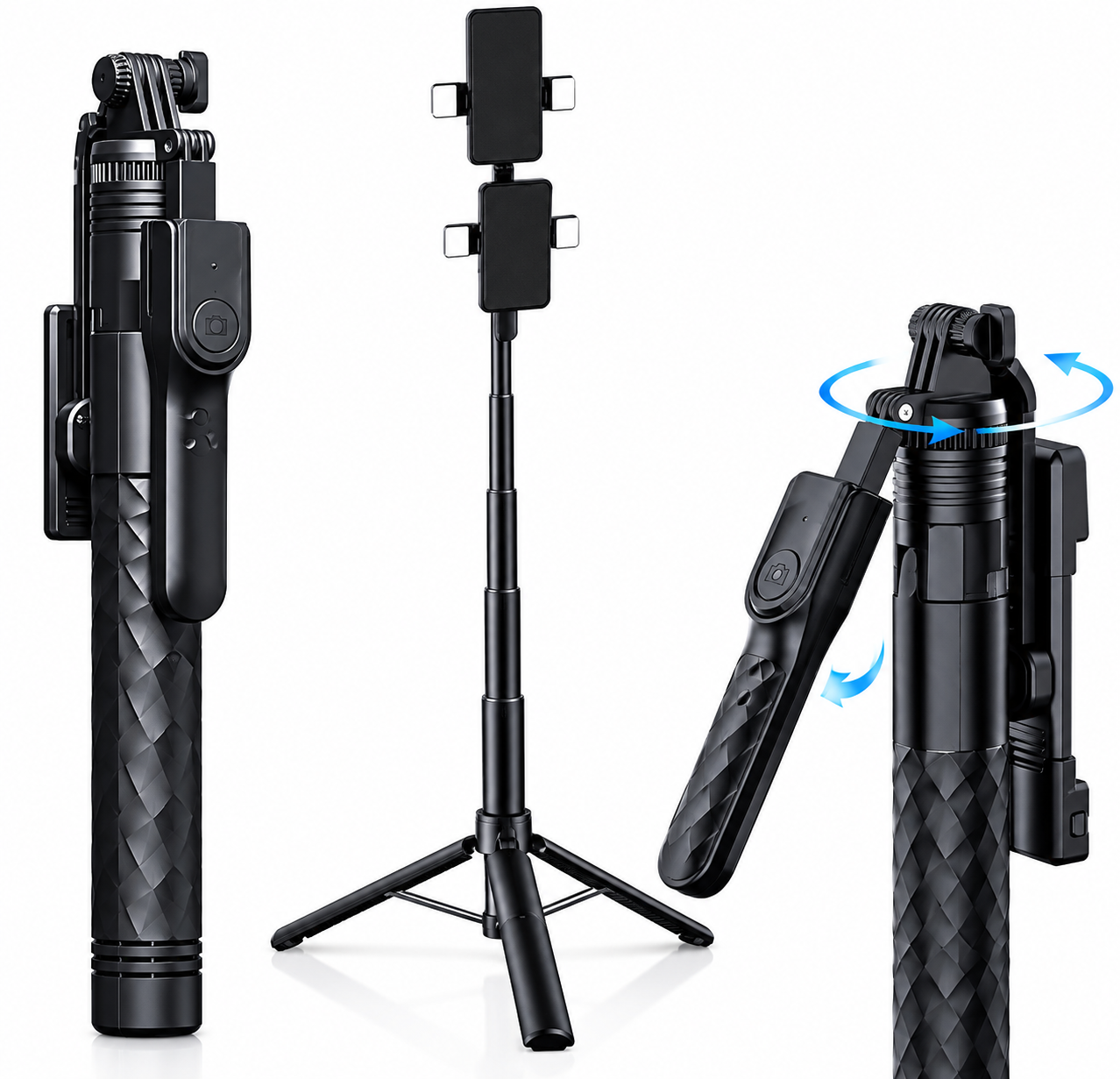 Premium Handheld Stabilizing K28 SELFIE STICK TRIPOD (5 Foot) 360 degrees Rotation with remote