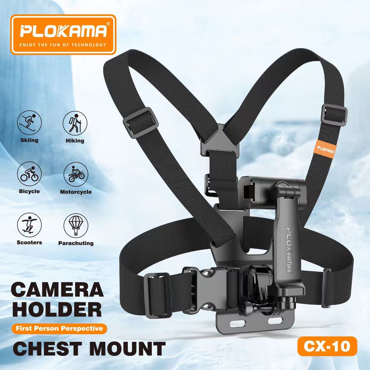 PLOKAMA CX-10 Chest Mount Camera Holder for Mobile & Action Camera